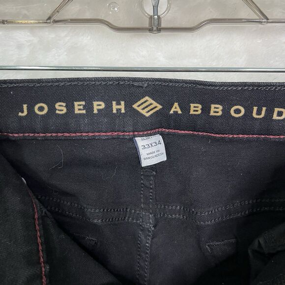 Men’s Joseph Abound Jeans Sz 33x32 Black Classic Slim Fit Straight Leg Stretch - Picture 8 of 12